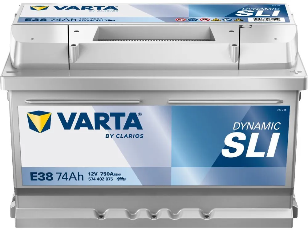 Autobaterie Varta Dynamic SLI 12V 74Ah 750A 574 402 075 Expresní Doručení