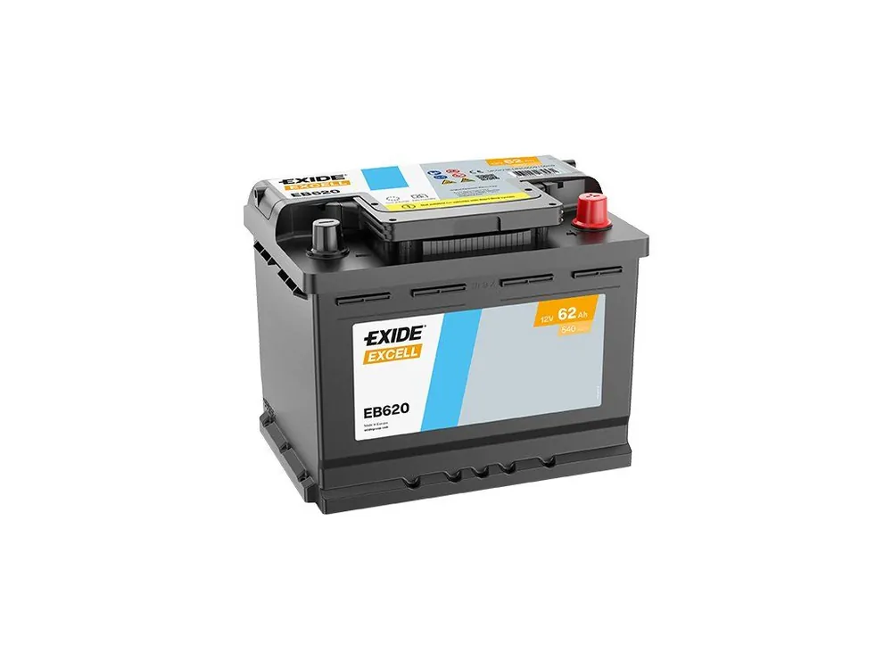 Autobaterie Exide Excell 12V 62AH 540A EB620 Nízká Cena