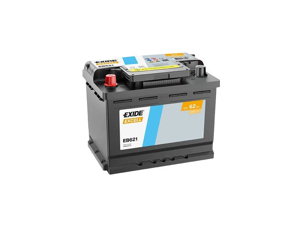 Exide 12V/62AH Excell EB-621 Ihned K Objednání
