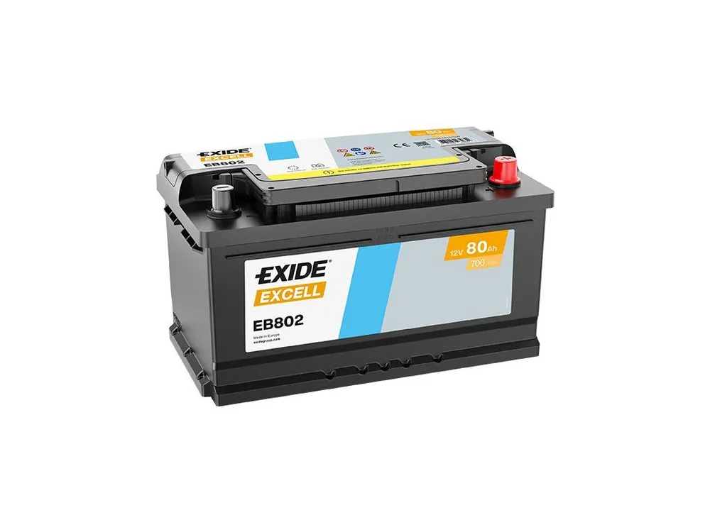 Autobaterie Exide Excell 12V 80AH 700A EB802 Kup Teď