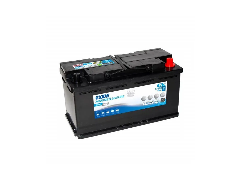 Exide 12V/92Ah Dual AGM EP-800, 850A Nízká Cena