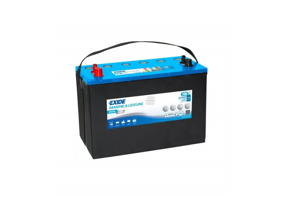 Jen Po Omezenou Doba Exide 12V/100Ah Dual AGM EP-900, 720A