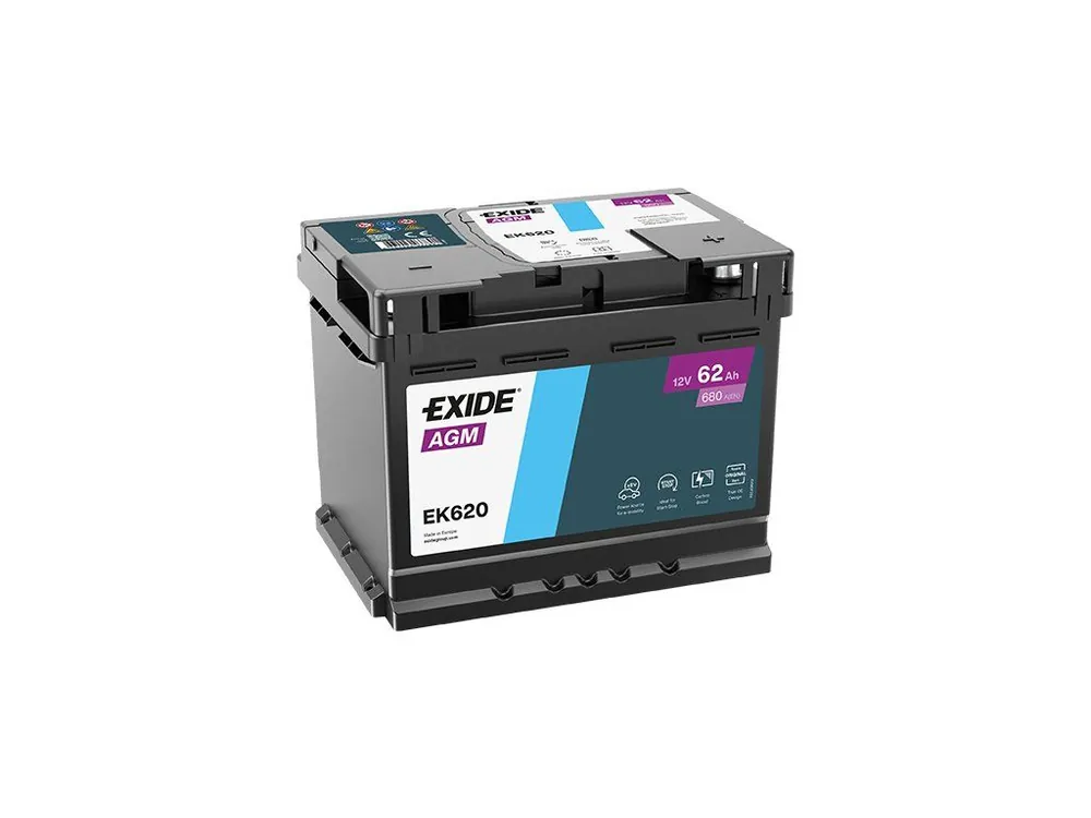 Autobaterie Exide Start-Stop AGM 12V 62Ah 680A EK620 Horká Nabídka