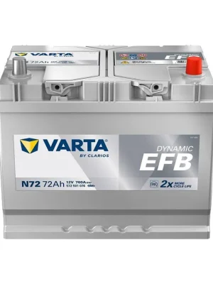Autobaterie Varta dynamic EFB 12V 72Ah 760A 572501076 Časově Omezené