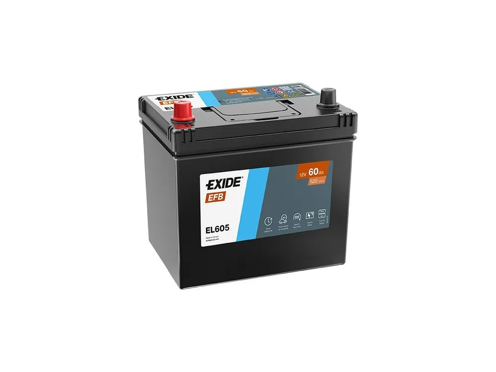 Autobaterie Exide Start-Stop EFB 12V 60Ah 520A EL605 Finální Výprodej