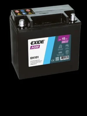 Akce Autobaterie Exide Start-Stop AGM 12V 15Ah 200A EK151