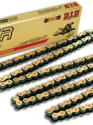 Levný Zesílený netěsněný řetěz D.I.D Chain 428NZ SDH 134 článků Zlatá/Černá