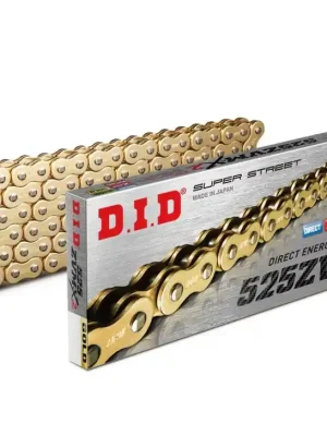 ZVM-X série X-Kroužkový řetěz D.I.D Chain 525ZVM-X2 128 článků Zlatá/Zlatá Expresní Doručení