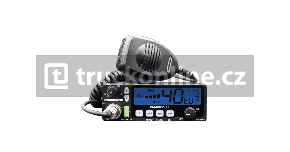 Must-Have Vysílačka President BARRY II FM/AM - 12/24V
