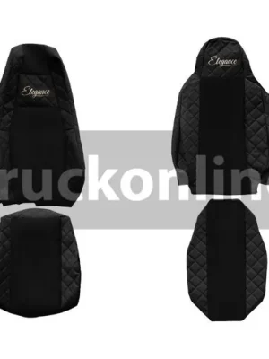 Autopotahy Scania od 2017 - koženkové, černé - úzká opěrka hlavy řidiče Nízká Cena