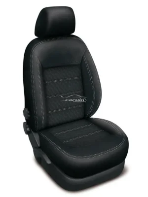 Tovární Cena Autopotahy ŠKODA SCALA, se zadní loketní opěrkou, od r. 2019, AUTHENTIC DOBLO vlnky černé