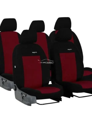 Značkový Autopotahy HYUNDAI SANTA FE II, 5 MÍST, od r. v. 2006-2012, ELEGANCE vínové