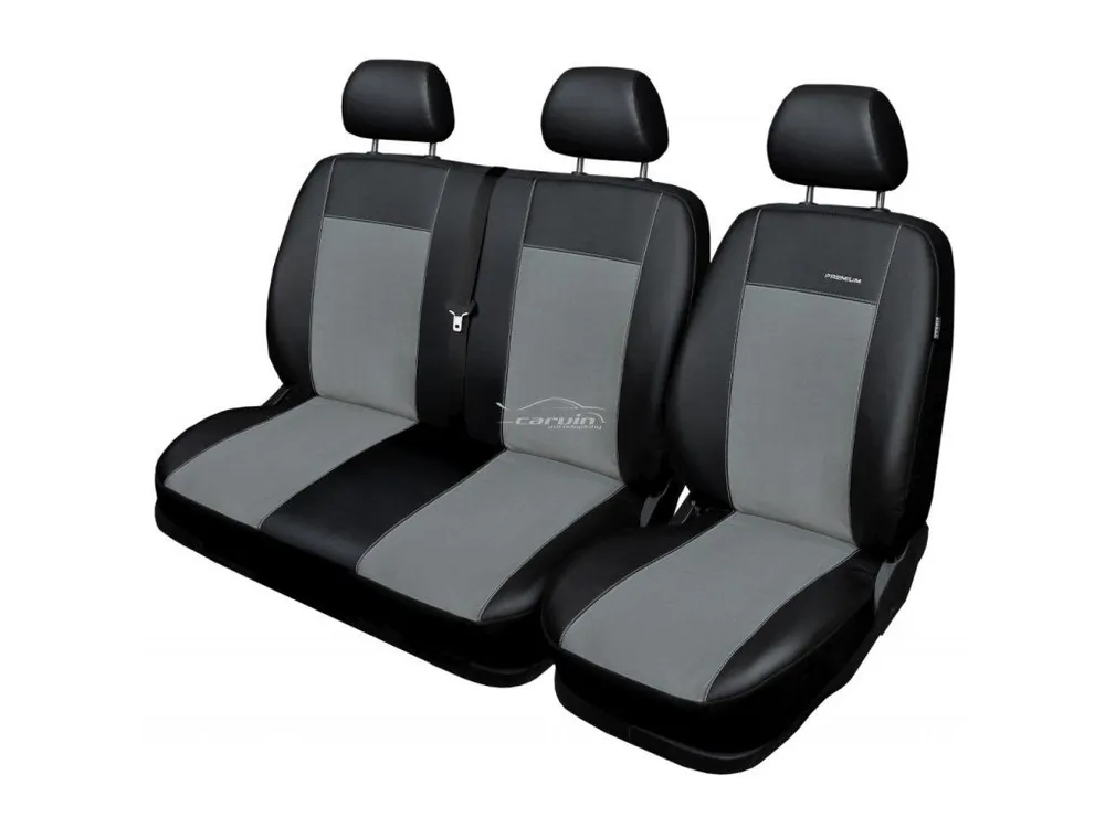 Autopotahy VOLKSWAGEN T5 TRANSPORTER, MULTIVAN, 9 míst, od r.2003-2014, Eko kůže šedé Vysoce Kvalitní