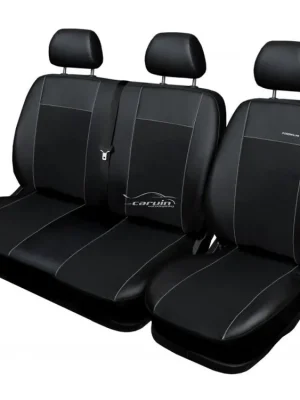 Vrácení Zdarma Autopotahy Volkswagen T5, 1+2, 3 místný, od r. 2003-2015, Eco kůže + alcantara černé