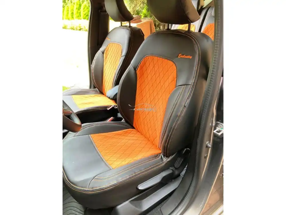 Autopotahy DACIA JOGGER, 5 MÍST, od r. 2021, VELVET EXCLUSIVE oranžové Doprava Zdarma